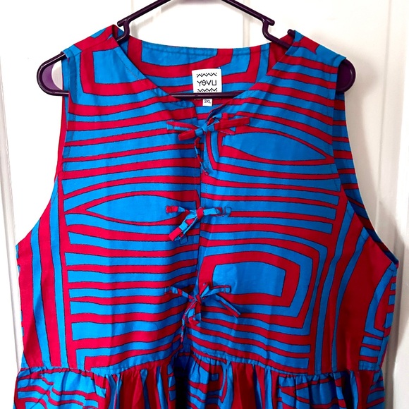 Yevu Clothing Tie Top Midi Dress - Picture 2 of 4